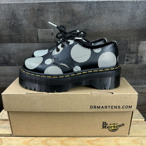 Dr Martens 26879 1461 Quad Polka Dot Platform Black White‎ Shoes Womens 6 Mens 5